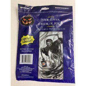 New Door Cover Light Up Grim Reaper Battery Enclosed
